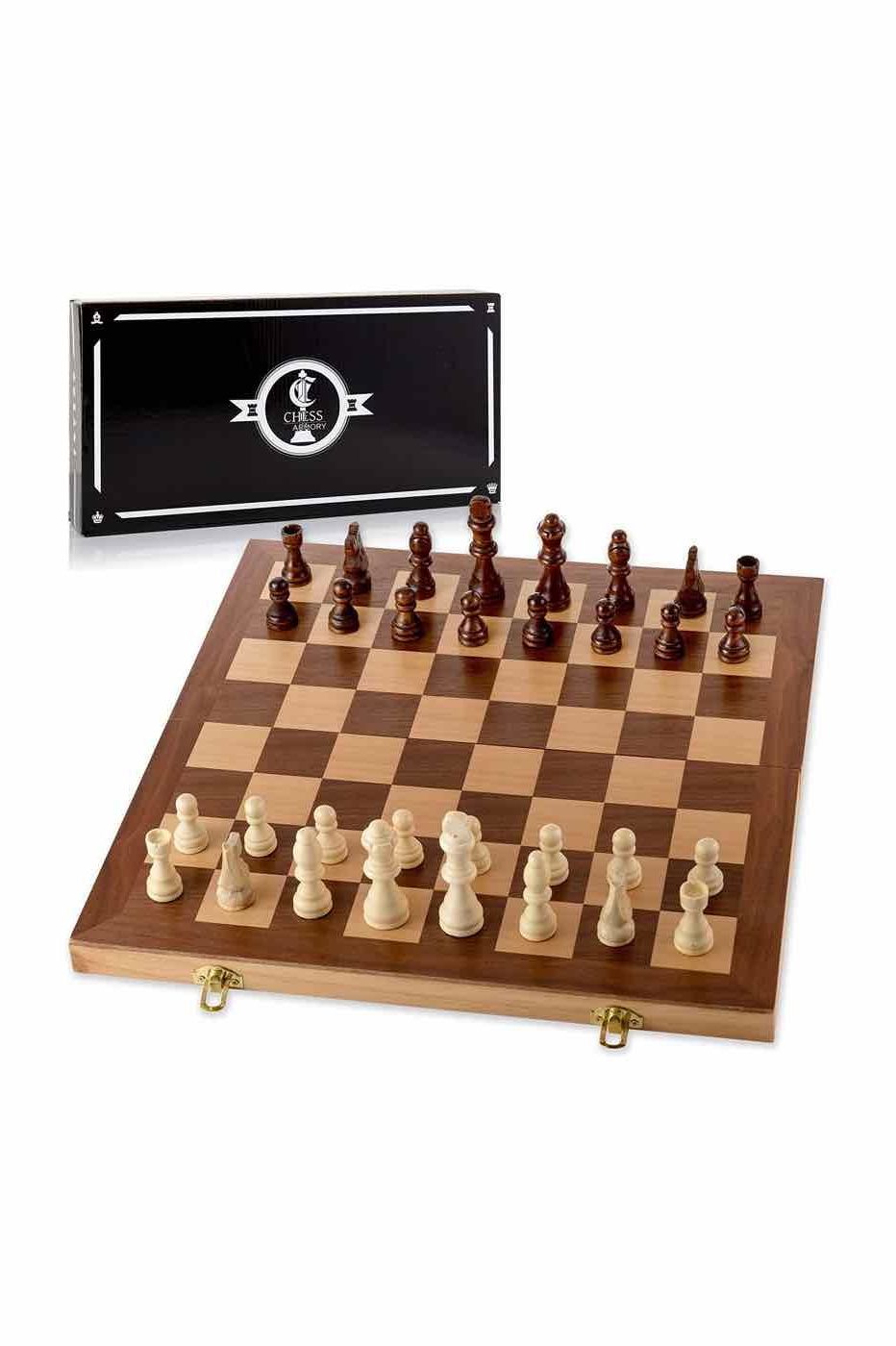 15-Inch Wooden Chess Set 
