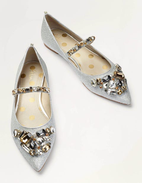 boden silver shoes