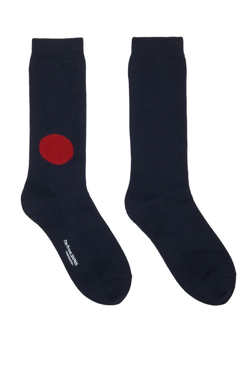 Navy Japan Flag Socks
