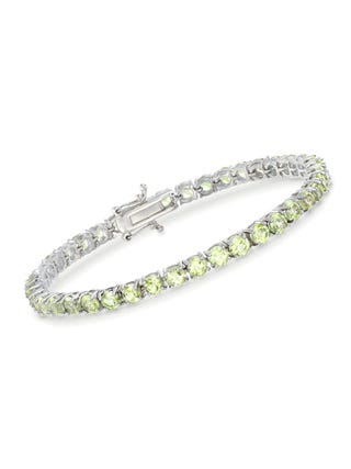 Peridot Tennis Bracelet in Sterling Silver