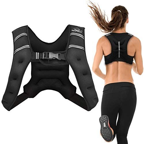 Adjustable weighted vest with weights included Strength training vests for men women workout Body weight jacket for exercise running with belt and shoulder pads Vest with 12 Steel Plates, TOTAL 7LB 