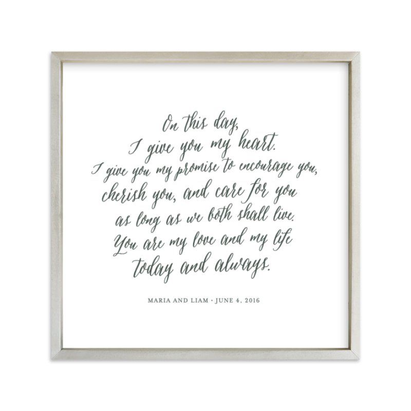 Your Vows as an Art Print