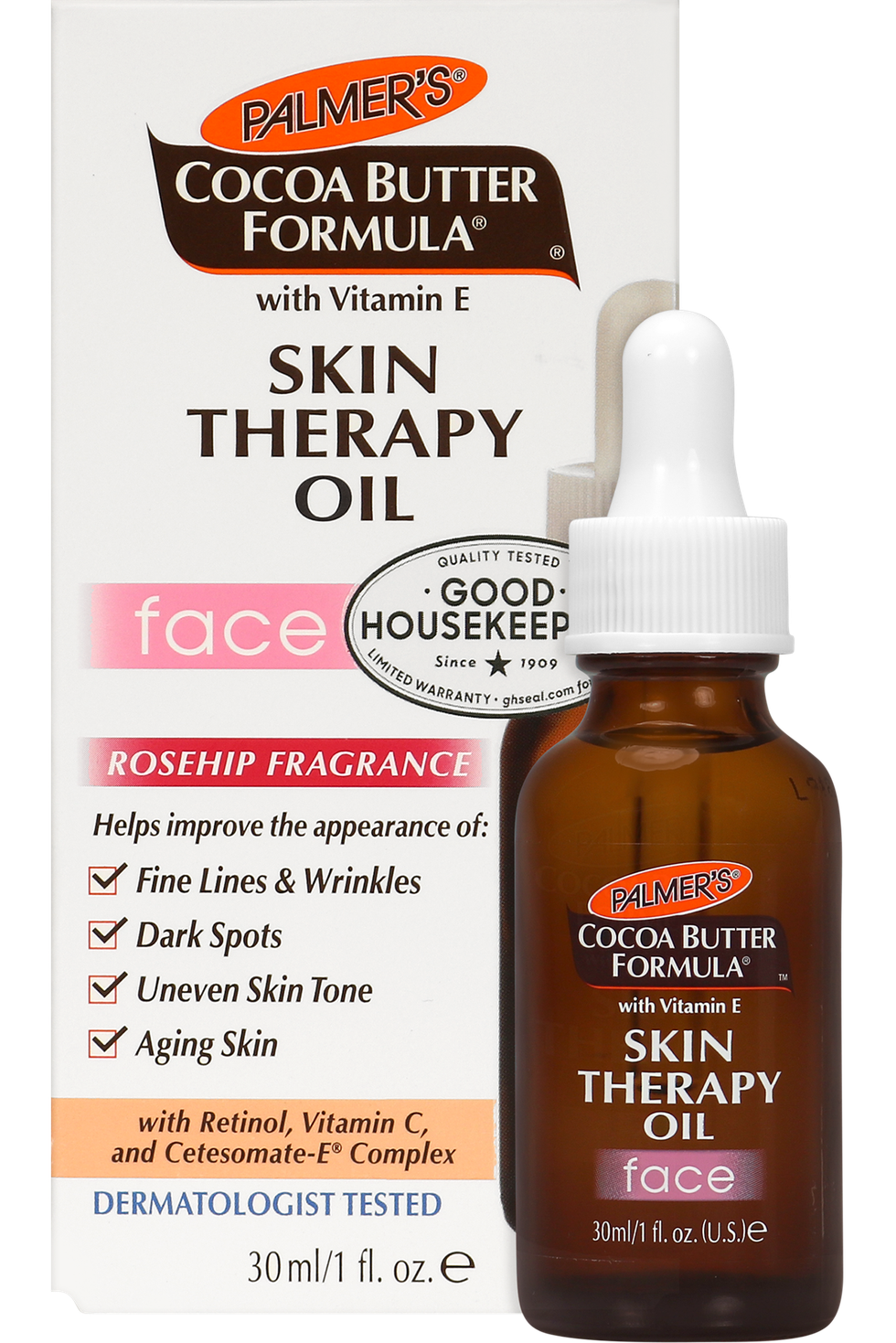 Cocoa Butter Formula Moisturizing Skin Therapy Oil for Face