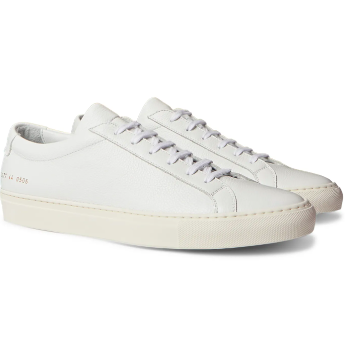 Common Projects Achilles Pebble-Grain Leather Sneakers