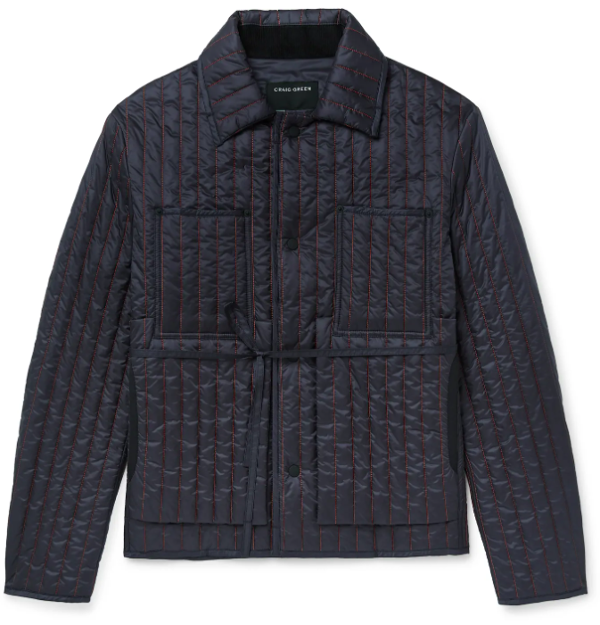 Craig Green Quilted Garment-Dyed Nylon Jacket