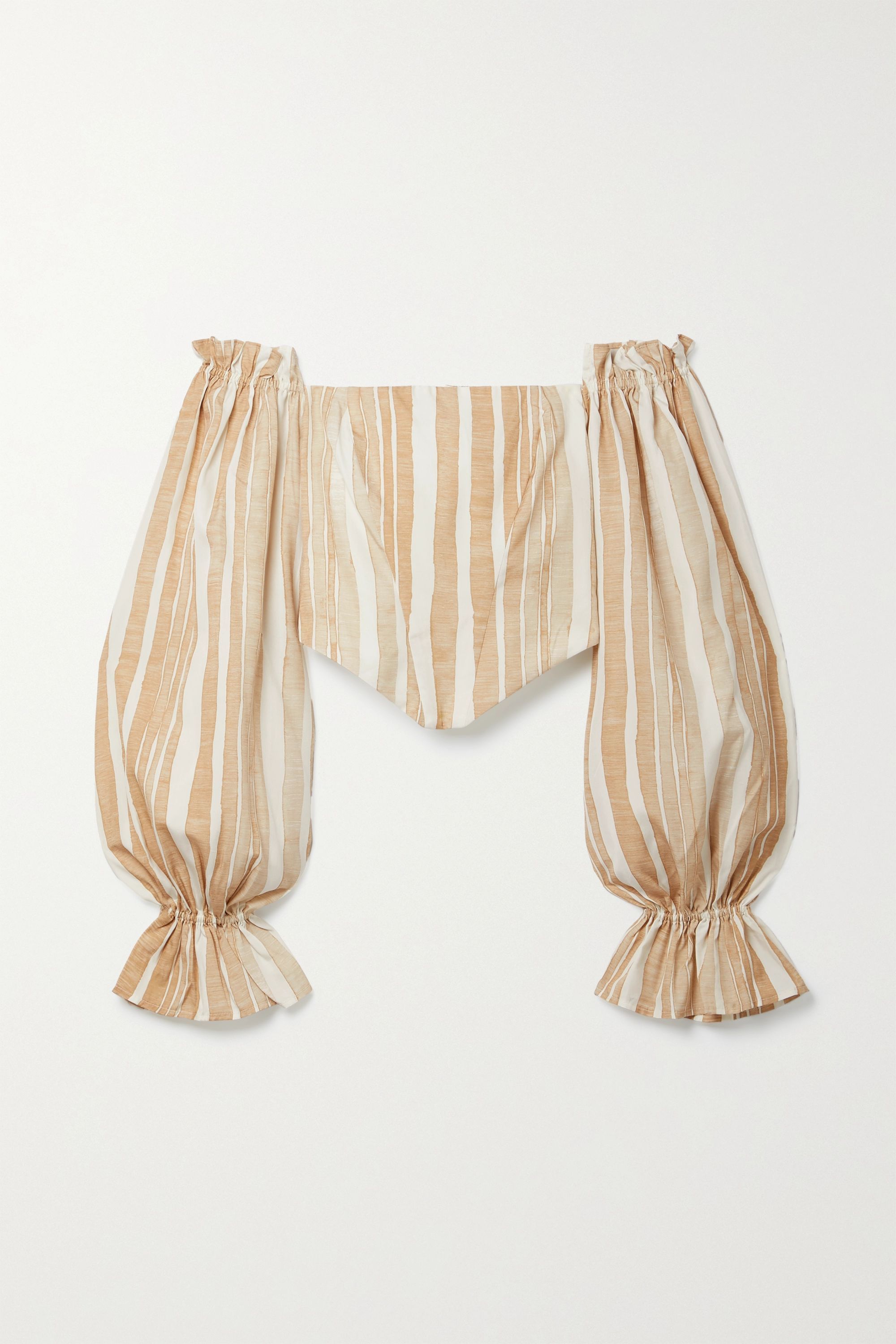Nikole Striped Cotton and Silk-blend Top