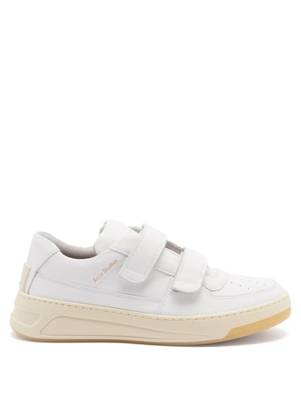 Steffey velcro-strap leather trainers