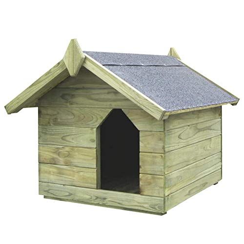 Cuccia per cane da esterno il legno con tetto apribile