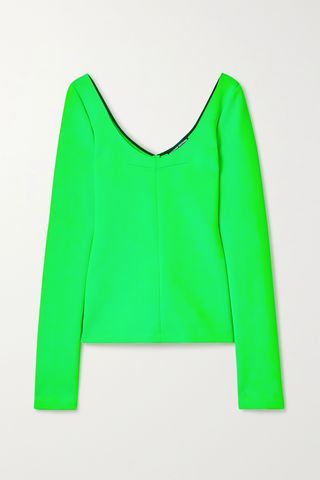 Neon stretch-knit top