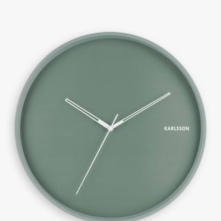 Karlsson Hue Silent Sweep Metal Wall Clock, 40cm, Green