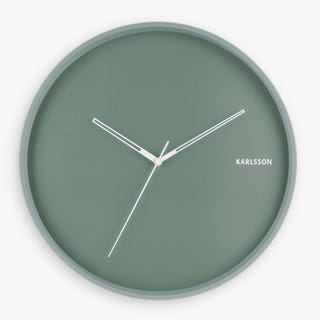 Karlsson Hue Silent Sweep Metal Wall Clock, 40cm, Green