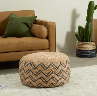 Elian Pouffe, Natural & Midnight Blue