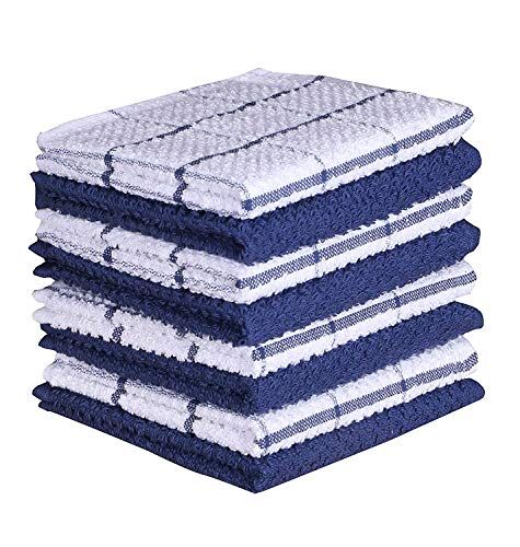 Petal Cliff 10 Pcs, 100% Cotton Dish Cloths with Nylon Scrubber Side Ideal  for Kitchen Cleaning and Stubborn Stains, Kitchen Washcloths for Dishes