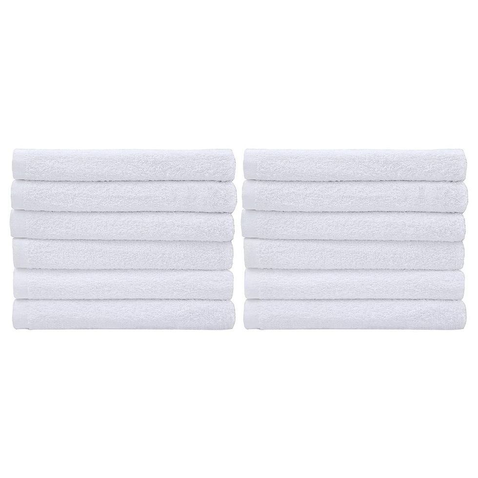 Utopia Towels Kitchen Towels Dish Cloth (12 Pack) Machine Washable Cotton White Kitchen