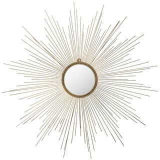 Round Gold Polished Wall Mirror