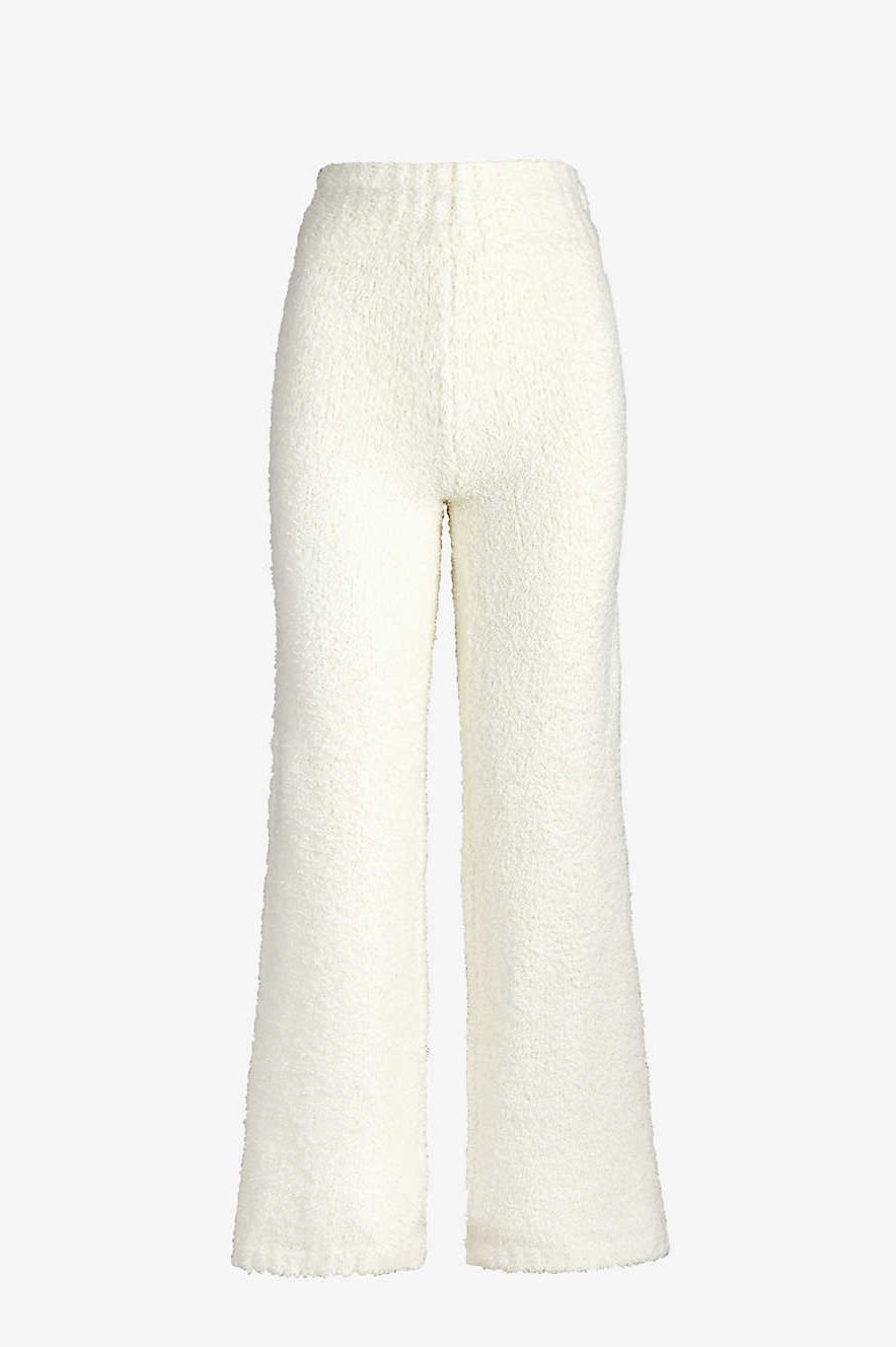 Cozy boucle knitted trousers