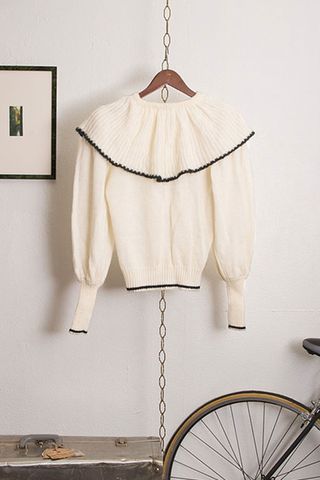 Vintage Clovis Ruffin Knit Sweater