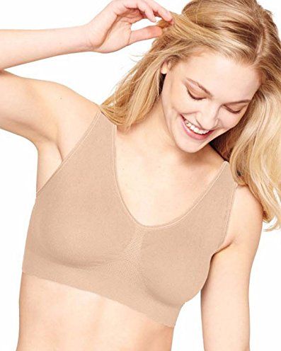 Hanes Ultimate Wireless Seamless Bra, Comfy Fit Padded Bra with Comfort Band