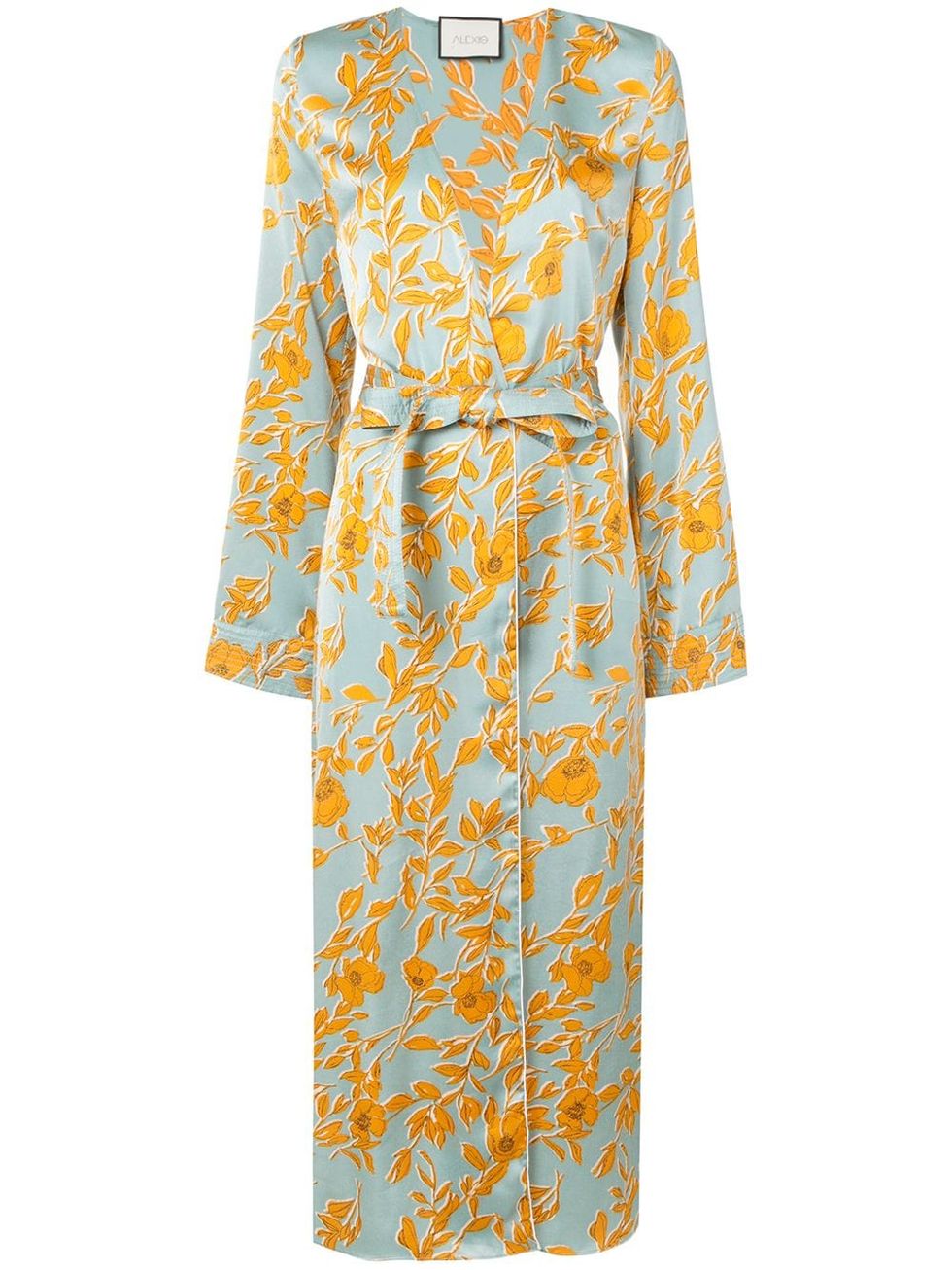floral-print kimono dress