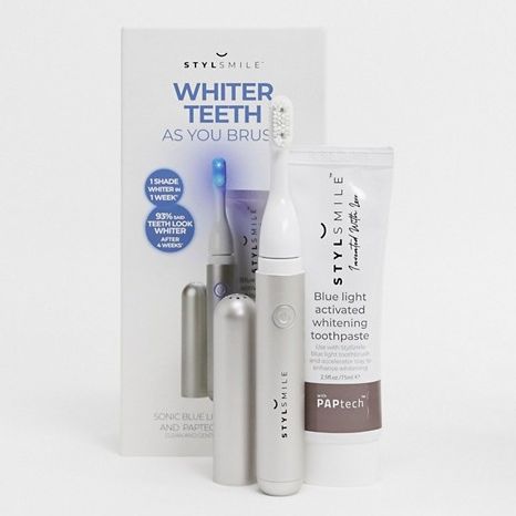 StylPro STYLSMILE Sonic Blue Light Toothbrush And Toothpaste
