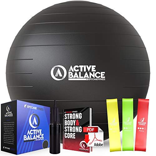 Active Balance Exercise Ball with Resistance Bands