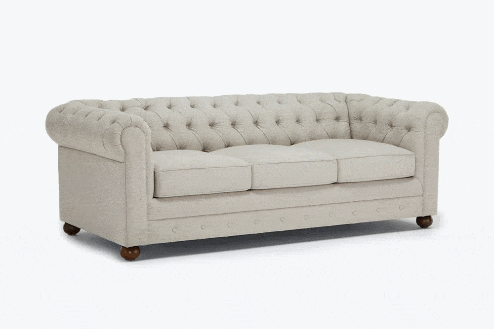 brich sleeper sofa bed buttercream colour