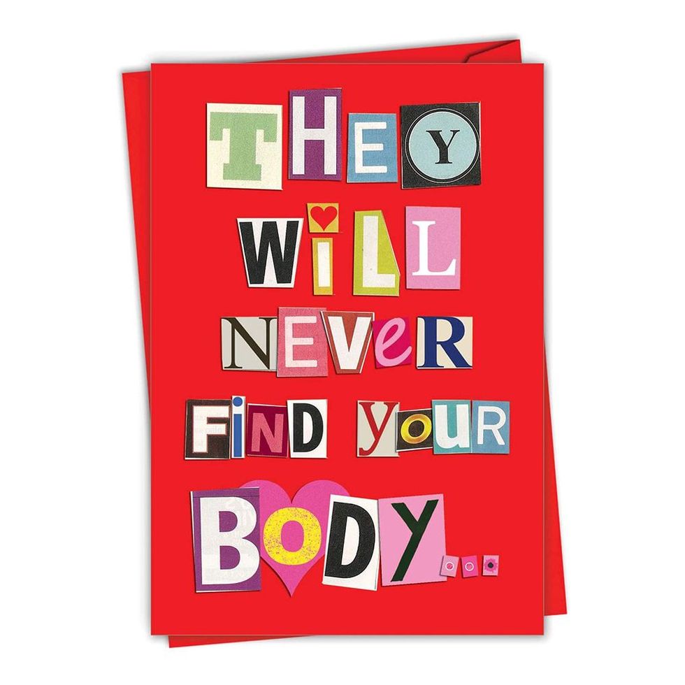 Never Find Your Body Valentine's Day Card