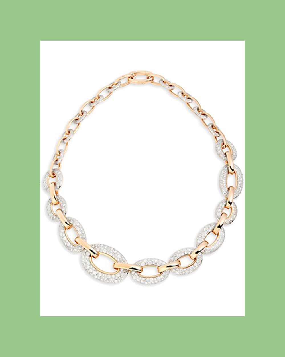 Tango 18K Rose Gold & Diamond Link Collar Necklace