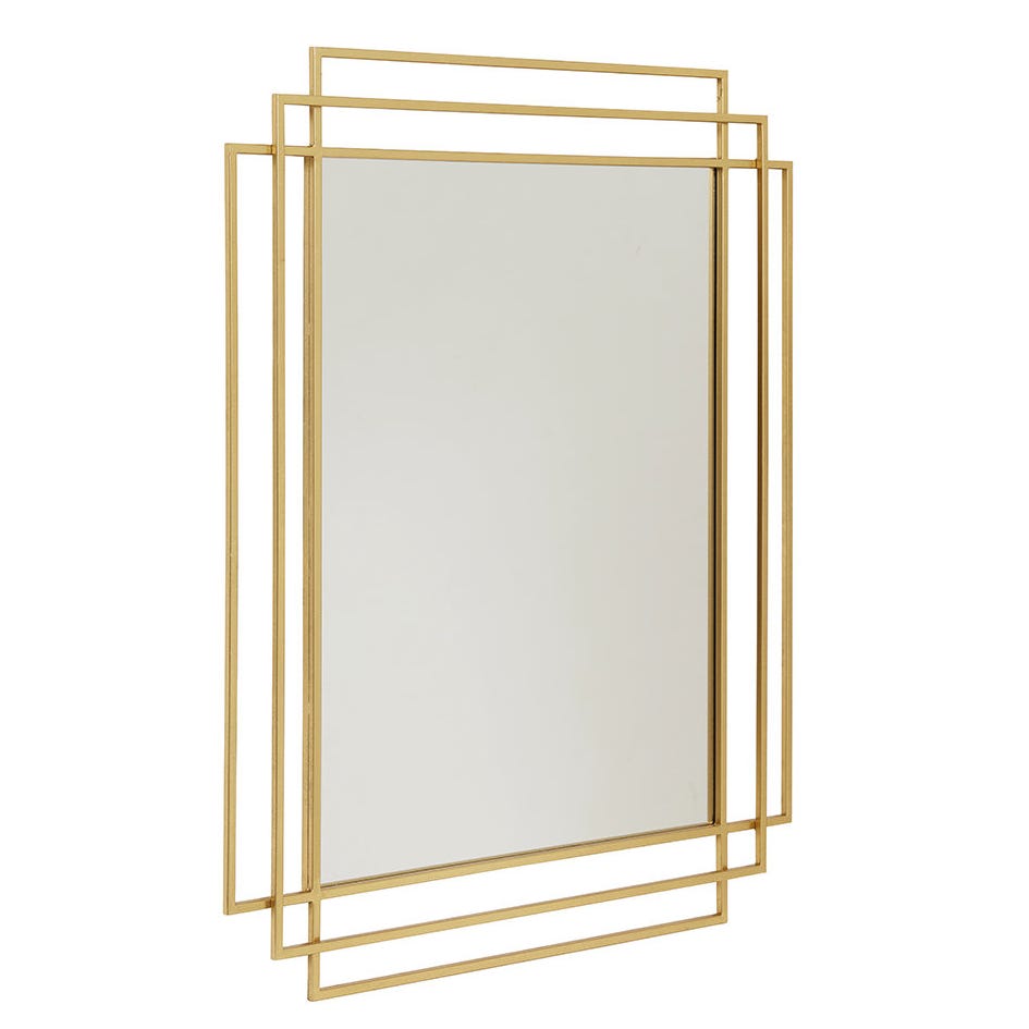 Square Mirror - Gold
