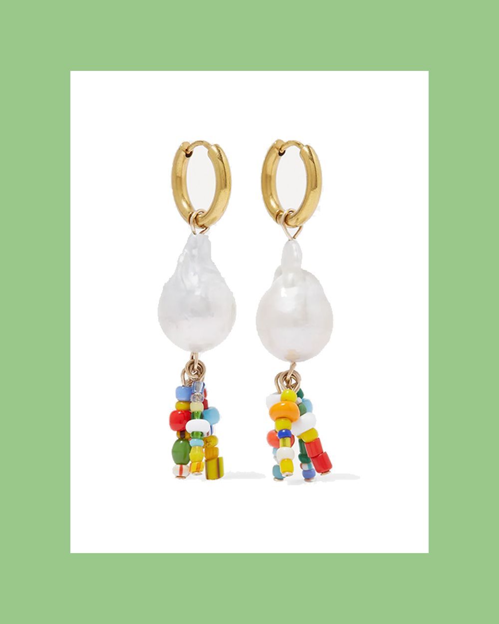 Lucca Gold-Plated, Pearl and Bead Earrings