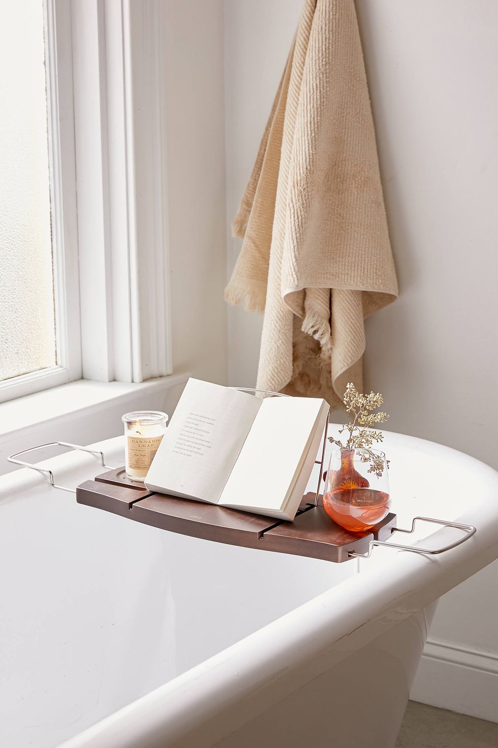 multifunctional brown bath tray bamboo bathtub