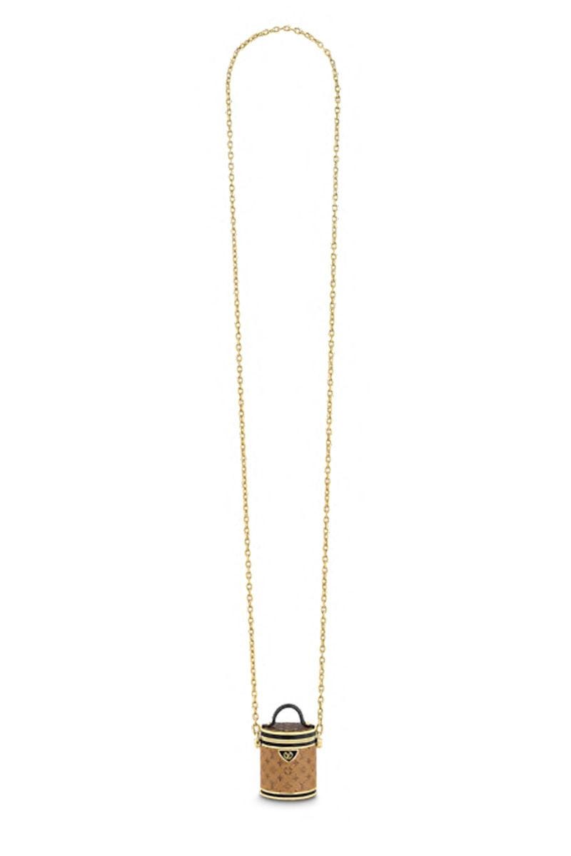 CHANEL Metal Resin Lambskin Crystal Lipstick Case Long Necklace On Chain  Silver Black Gold 919310