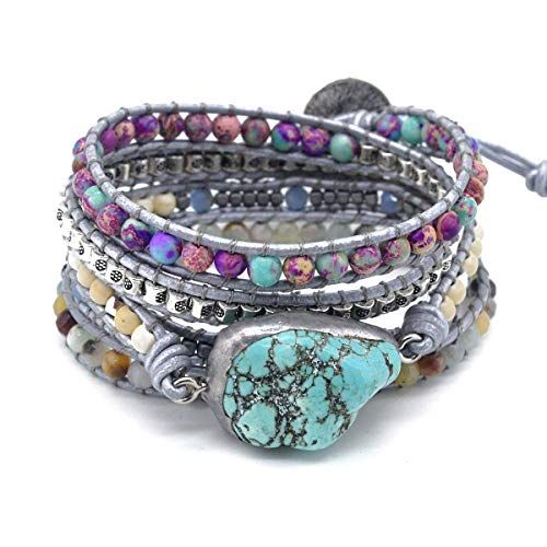 Starto Handmade Turquoise Wraps Bracelet 