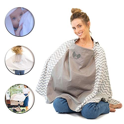 StylesILove Multi-Use Knit Nursing Shawl Poncho Adjustable Buttons for  Breastfeeding Protection Nursing Cover Multi-Way Scarf