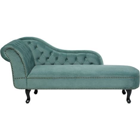 Chaise longue, en capitoné