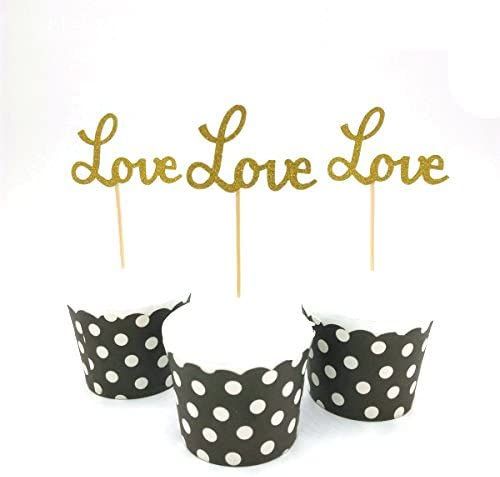 'Love' Cupcake Toppers