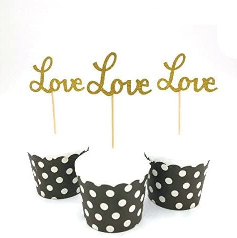 'Love' Cupcake Toppers