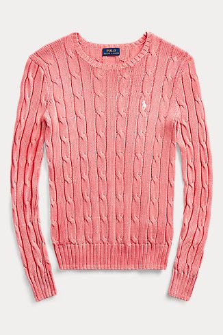 A cable-knit jumper 