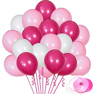 Rose Red, White, and Pink Balloons