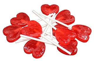 Strawberry Heart Lollipops 