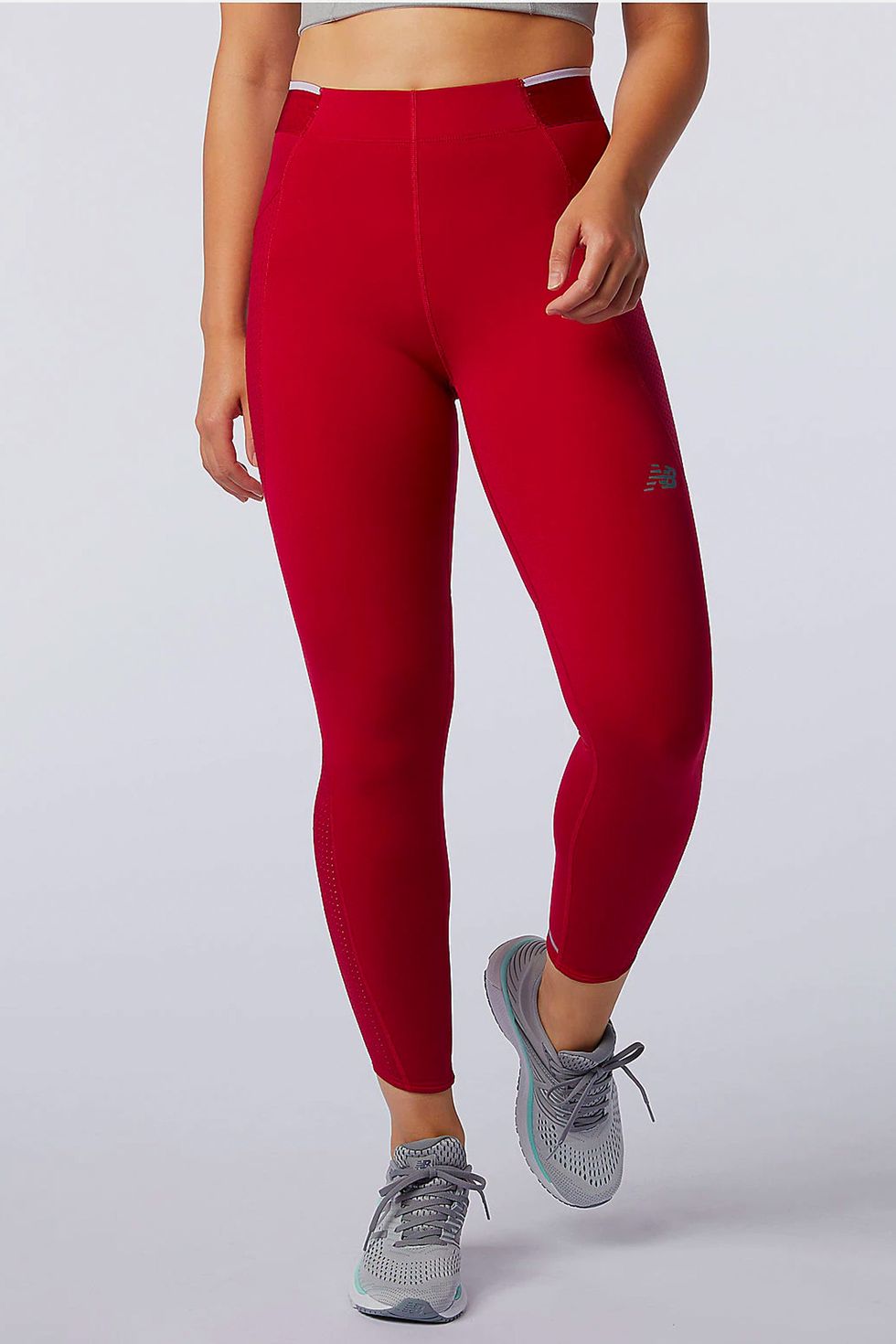New Balance Soft Size S Heather Gray Black Legging Capris Pants Yoga NB Dry