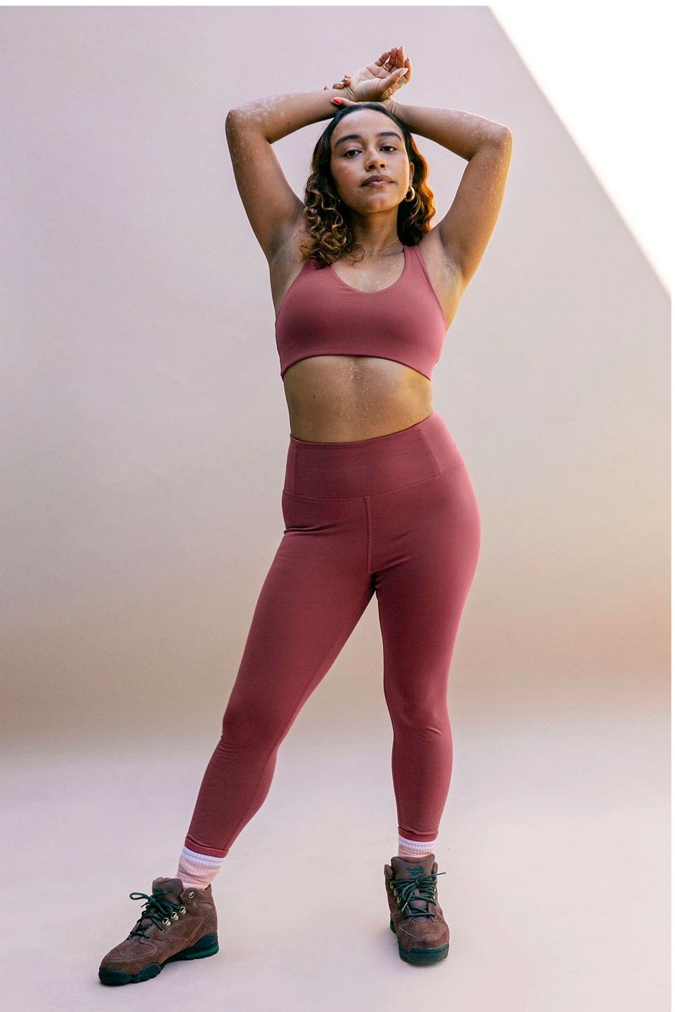 HYZ Women Workout 2 Piece Outfits High Waist Legging Gym Yoga