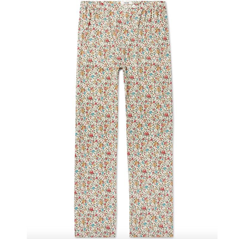 Floral-Print Woven Trousers