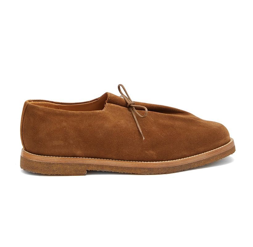Lace-Up Suede Loafers