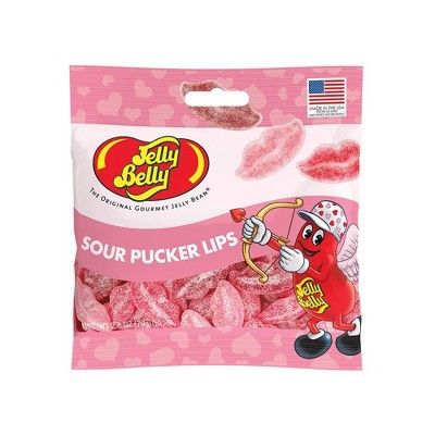 Jelly Belly Valentine's Sour Pucker Lips Bag 