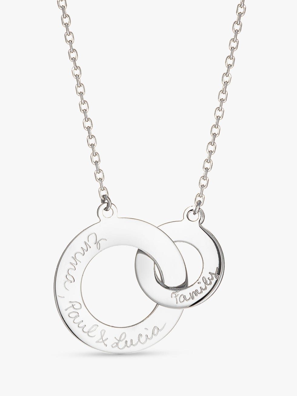 Merci Maman Personalised Intertwined Charm Necklace