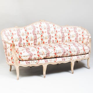 Louis XV Cream-Painted Canapé en Corbeille