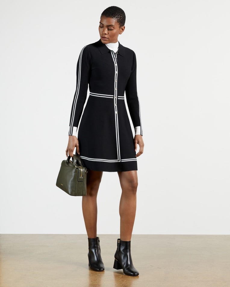 SOFIYYA Shirt style skater dress