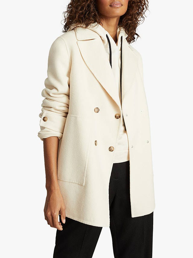 Reiss Amber Wool Jacket, Cream, £140 (was £295)