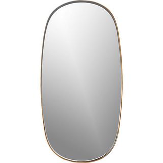 Rogue Small Oval Brass Mirror